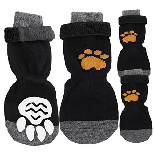 Yardwe rutschfeste Hundesocken 4 Stück Atmungsaktive Baumwollsocken mit Pfotenschutz für Kleine Hunde Waschbare und Tragbare Haustiersocken Verschleißfest für Rutschige Oberflächen Yardwe rutschfeste Hundesocken 4 Stück Atmungsaktive Baumwollsocken mit Pfotenschutz für Kleine Hunde Waschbare und Tragbare Haustiersocken Verschleißfest für Rutschige Oberflächen von Yardwe