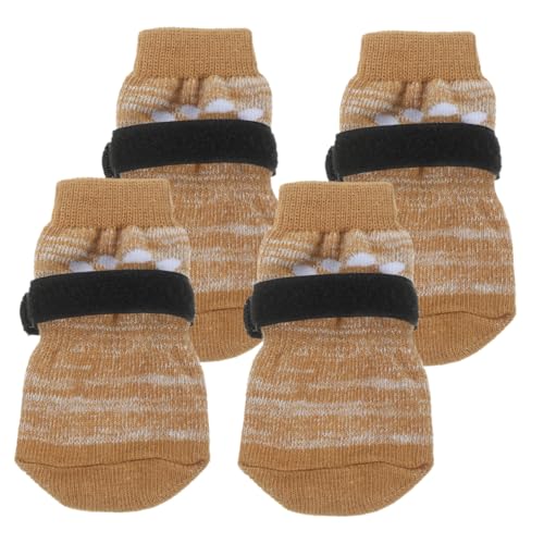 Yardwe 4Stücke rutschfeste Hundesocken Baumwollsocken mit Rutschfester Unterseite Pfotenschutz für Kleine und Mittelgroße für Winter Yardwe 4Stücke rutschfeste Hundesocken Baumwollsocken mit Rutschfester Unterseite Pfotenschutz für Kleine und Mittelgroße für Winter von Yardwe