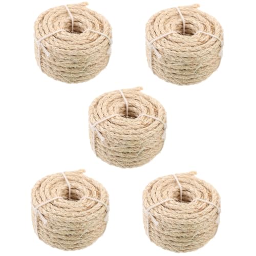 Yardwe 5 Rollen Auswechselbares Kratzseil Seil An Kratzbäumen Kürzbares Katzenkratzseil Katzenkratzer Natürliches Jutegarn Stabiles Kratzseil Kürzbares Kratzbaumseil Haushaltsseil Sisal Yardwe 5 Rollen Auswechselbares Kratzseil Seil An Kratzbäumen Kürzbares Katzenkratzseil Katzenkratzer Natürliches Jutegarn Stabiles Kratzseil Kürzbares Kratzbaumseil Haushaltsseil Sisal von Yardwe