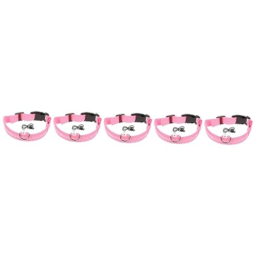 Yardwe 5 Sätze Hundehalsband Leuchtendes Halsband für Haustiere Hundehalsbänder für Welpen leucht Halsband Leuchthalsband Halsband für Welpen Hund beleuchtetes Halsband Blitz Siebdruck von Yardwe