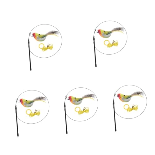 Yardwe 5 Sets Interaktives Katzenspielzeug-Set Mit Realistischem Vogel-Teaser Für Die Unterhaltung Von Katzen Im Innenbereich Yardwe 5 Sets Interaktives Katzenspielzeug-Set Mit Realistischem Vogel-Teaser Für Die Unterhaltung Von Katzen Im Innenbereich von Yardwe