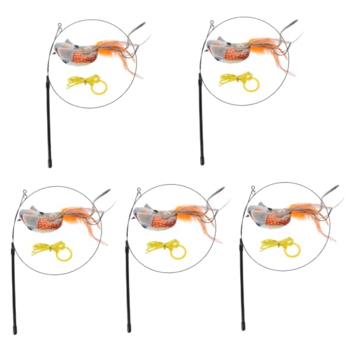 Yardwe 5 Sätze Katze lustiges Stick-Katzenspielzeug Spielzeug für Haustiere Spielzeuge Katzenstockspielzeug Angelrute als Katzenspielzeug selbst Spielen Katzen-Teaser Yardwe 5 Sätze Katze lustiges Stick-Katzenspielzeug Spielzeug für Haustiere Spielzeuge Katzenstockspielzeug Angelrute als Katzenspielzeug selbst Spielen Katzen-Teaser von Yardwe