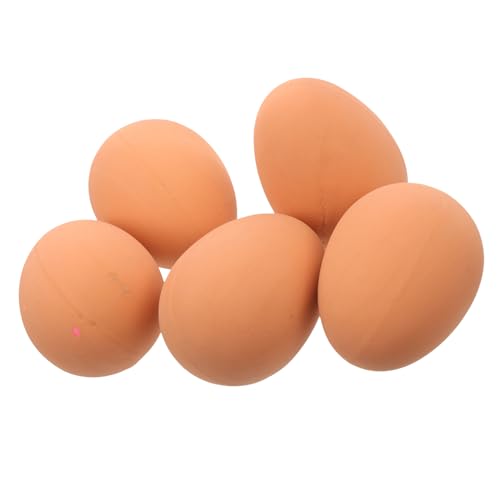 Yardwe 5 Stück Gummieier Interaktives Kauspielzeug für Mittlere Quietschendes Gummieier für Zahnpflege für Drinnen und Draußen Sicheres Gummimaterial zur Stärkung Bindung zwischen von Yardwe