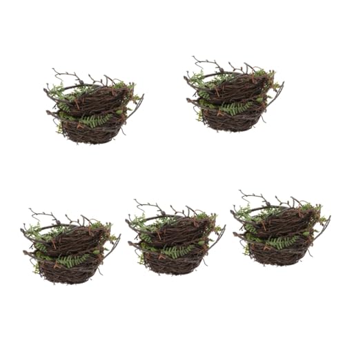 Yardwe 5 Stücke Rattan Gewebt Vogel Ornament Outdoor Decor Für Sittich Vogel Nest Künstliche Vögel Nest Decor Für Garten Dekorative Yardwe 5 Stücke Rattan Gewebt Vogel Ornament Outdoor Decor Für Sittich Vogel Nest Künstliche Vögel Nest Decor Für Garten Dekorative von Yardwe