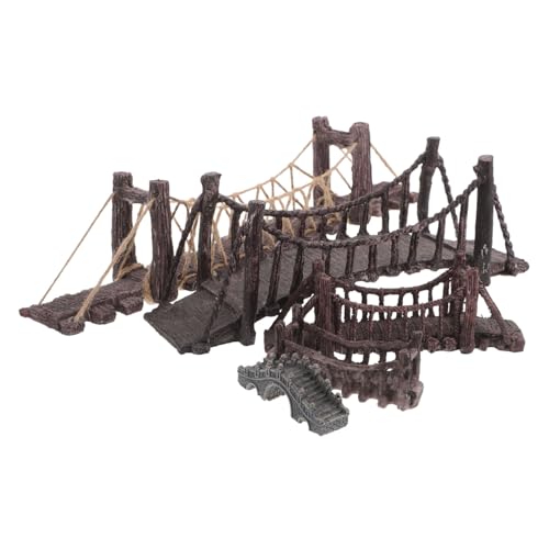 Yardwe 5 Stück Teiliges Miniatur Gartenbrücken aus Langlebigem Harz Realistisch Gestaltete Aquarium Deko Fischfreundliche Wasserfeste Terrassen Bonsai Landschaftsfiguren für Aquarium und von Yardwe