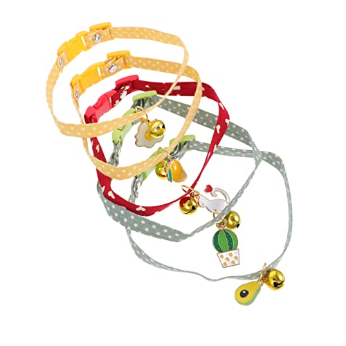Yardwe Robustes Haustierhalsband Aus Baumwolle Und Polyester Verstellbares Design Mit Glöckchen Für Modische Halskette Für Katzen Und Hunde 5 Stück Yardwe Robustes Haustierhalsband Aus Baumwolle Und Polyester Verstellbares Design Mit Glöckchen Für Modische Halskette Für Katzen Und Hunde 5 Stück von Yardwe