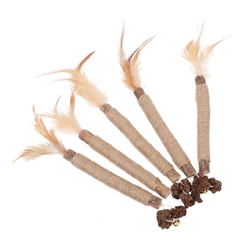 Yardwe Indoor Kitten Molar Wands 5-teiliges Katzenbeißspielzeug Interaktives Katzenspielzeug Robustes Katzen-backenzahnspielzeug Für Den Innenbereich Yardwe Indoor Kitten Molar Wands 5-teiliges Katzenbeißspielzeug Interaktives Katzenspielzeug Robustes Katzen-backenzahnspielzeug Für Den Innenbereich von Yardwe