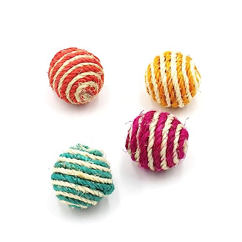 Yardwe 5stücke Sisalball Katzenspielzeug Interaktiv Ball Für Kätzchen Zum Kauen Und Kratzen Haustierspielzeug Katzenbälle Kätzchen-Teaser Zum Spielen Mit Natürlicher Sisalschnur von Yardwe