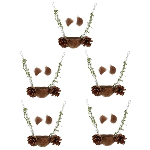 Yardwe 5stücke Kokosnussschalen Vogelbett Für Papageien Und Kleintiere Natürliche Hängeschaukel Mit Bunten Accessoires Fördert Aktivität Und Entspannung Für Haustiere Yardwe 5stücke Kokosnussschalen Vogelbett Für Papageien Und Kleintiere Natürliche Hängeschaukel Mit Bunten Accessoires Fördert Aktivität Und Entspannung Für Haustiere von Yardwe