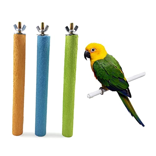 Yardwe 5 Stücke Schleifen Stick Natürliche Holz Quarz Sand Beschichtung Sicher Für Vögel Papagei Spielen Stehen Zufällige Farbe von Yardwe