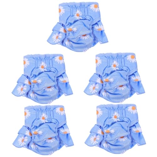 Yardwe Kleidung 5St physiologische Hosen für Haustiere Slip Kostüm Outfits Pet körperliche Hose Hygienehose für Hunde Hündin Hündchen schmücken Windelhose Welpen Baumwolle Haustierzubehör von Yardwe