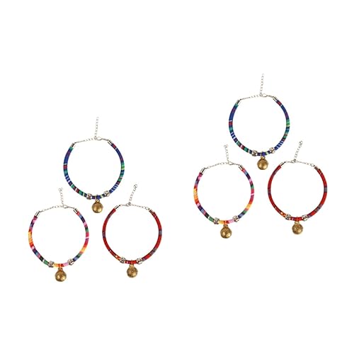 Yardwe 2 Sets Katzenhalsketten Haustierhalsband Mit Verstellbarem Kupfer- Und Baumwollseil Stilvolles Ethnisches Design Für Komfort 3 Stück * 2 von Yardwe