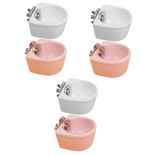 Yardwe 6 STK Hamsterschale aus Keramik pet Water Bowl pet Food Container Bodenbürste Futternapf für Ratten Kaninchenfutterautomat Schüssel zur Aufbewahrung von Lebensmitteln Chinchilla von Yardwe