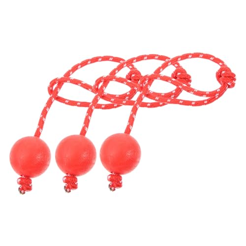 Yardwe 6 STK Hund wirft Ball interaktiver Hund Outdoor-Spielzeug Dog chew Toy hundekauspielzeuge Hundespielzeug Hundeball der Hund Leine Seil Requisiten den Ball aufheben Gummi rot von Yardwe