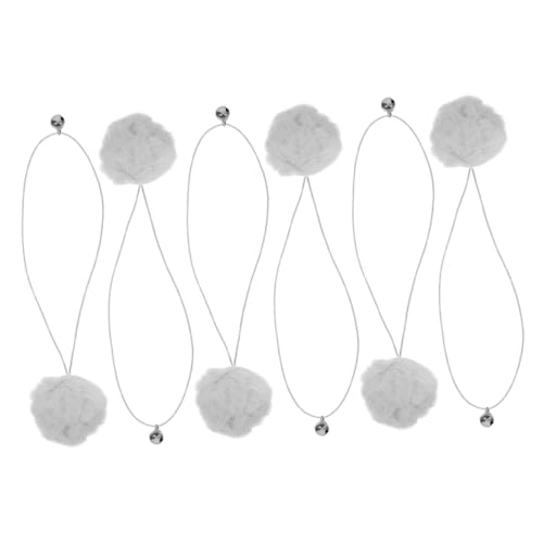 Yardwe 6stücke Hängender Katzenspielball Mit Glöckchen Ersatz Ball Für Katzenkratzbaum Plüschiger Katzenspielball Mit Glocke Für Katzen Jagen Spielzeug von Yardwe