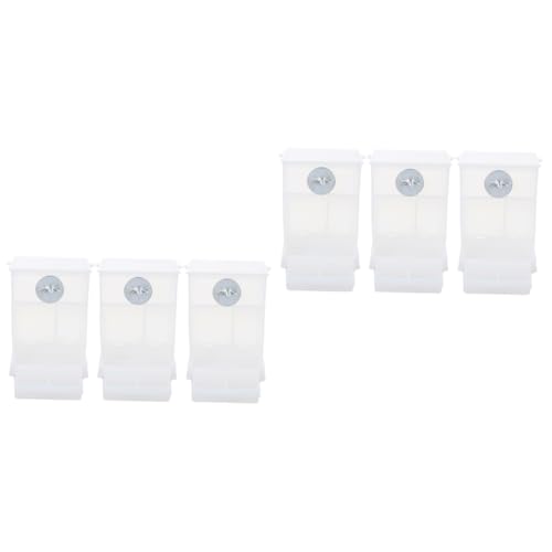 Yardwe 2 Sets Automatische Vogelfutterbox Vogelfutterbehälter Acryl Für Papageien Lerchen Finken Und Vögel Design 3 Stück * 2 von Yardwe