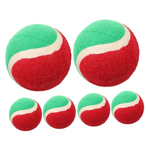 Yardwe 6 Stück Teiliges Hundespielzeug Robuste Kauspielzeug Tennisbälle aus und Langlebig für Kleine und Mittelgroße Hunde Geeignet für Training Apportieren und Outdoor Spiel von Yardwe