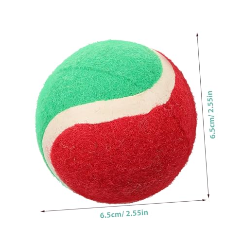 Yardwe 6 Stück Weihnachts Tennisbälle für Hunde Strapazierfähiges Kauspielzeug aus Verschleißfestem Elastische Bissfeste Welpen Spielbälle Werfen und Training Kleiner Hunde von Yardwe