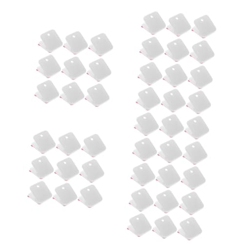 Yardwe Clips 60 STK Selbstklebender Haken Kunststoffständer Heftklammern Für Papierordner Magnetische Halterung Gobelin-Clips Wandklebeclips Magnethalter Bild Plastik Weiß Pad von Yardwe