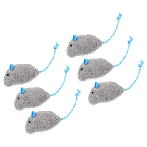 Yardwe 6-teiliges Katzenspielzeug-Set Aus Weichem Plüsch für Kätzchen Interaktive Mäuse für Hauskatzen Yardwe 6-teiliges Katzenspielzeug-Set Aus Weichem Plüsch für Kätzchen Interaktive Mäuse für Hauskatzen von Yardwe