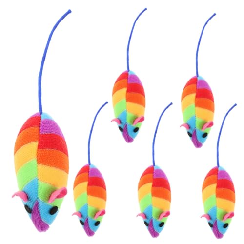 Yardwe 6St ausgestopftes Katzenspielzeug Interaktives Katzenspielzeug Plüschmausspielzeug für Katzen Wurf Interactive cat Toy Kitten Plüsch-Katzenminze- für Katze Yardwe 6St ausgestopftes Katzenspielzeug Interaktives Katzenspielzeug Plüschmausspielzeug für Katzen Wurf Interactive cat Toy Kitten Plüsch-Katzenminze- für Katze von Yardwe
