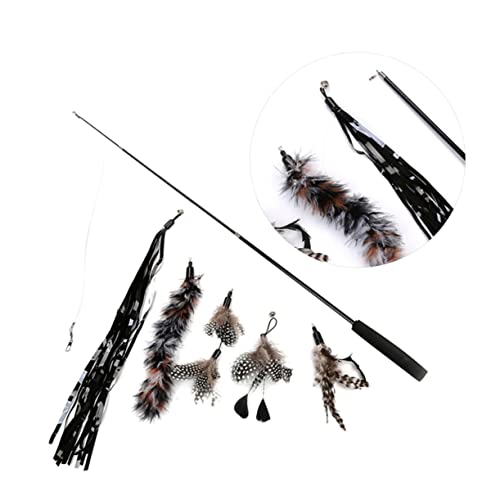Yardwe 6stücke Katzenangel Teilig Kreative Teaser-Sticks Mit Verschiedenen Kopfstücken Robuster Kunststoffgriff Spaßspielzeug Für Aktive Katzen Und Kätzchen Schwarz Yardwe 6stücke Katzenangel Teilig Kreative Teaser-Sticks Mit Verschiedenen Kopfstücken Robuster Kunststoffgriff Spaßspielzeug Für Aktive Katzen Und Kätzchen Schwarz von Yardwe