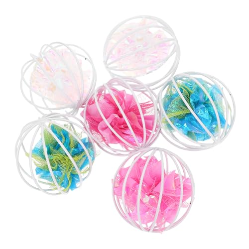 Yardwe 6stücke Interaktives Katzenspielzeug Mit Knisterpapier Bunte Bälle Für Zuhause Haustier-Tease-Ball Mit Lustigen Geräuschen Sanft Und Sicheres Katzenspielzeug von Yardwe