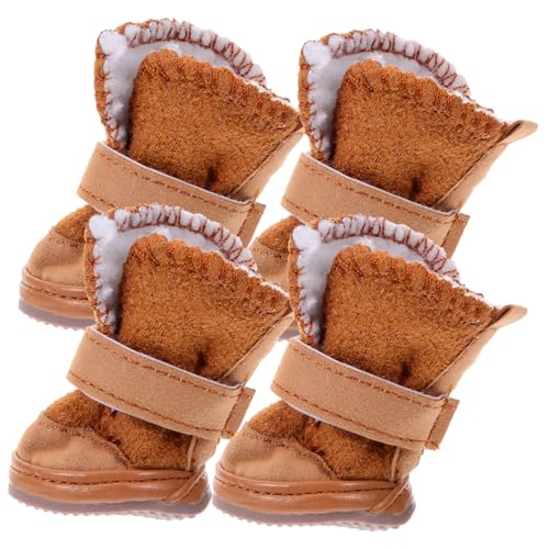 Yardwe rutschfeste Socken 8 STK Strumpffüller für Welpen Haustierschuhe Socken Haustier Hundeschuhe Winter Haustier-Hundeschuhe warm halten großer Hund Hündchen Warme Schuhe Schneeschuhe von Yardwe
