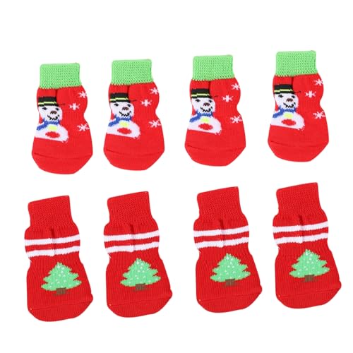 Yardwe 8 Stück Teiliges Weihnachts Haustiersocken mit Rutschfesten Sohlen Warme Bequeme Hundesocken für Mittlere Hunde Pfotenschutz für Glatte Böden Festliche Muster und Weihnachtsbaum Yardwe 8 Stück Teiliges Weihnachts Haustiersocken mit Rutschfesten Sohlen Warme Bequeme Hundesocken für Mittlere Hunde Pfotenschutz für Glatte Böden Festliche Muster und Weihnachtsbaum von Yardwe