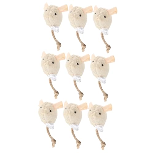Yardwe 9stücke Interaktive Katzen Spielzeug Mäuse Aus Plüsch Lebensechte Mini Katzenspielzeuge Für Unterhaltung Und Beschäftigung Ihrer Katze Beige Yardwe 9stücke Interaktive Katzen Spielzeug Mäuse Aus Plüsch Lebensechte Mini Katzenspielzeuge Für Unterhaltung Und Beschäftigung Ihrer Katze Beige von Yardwe