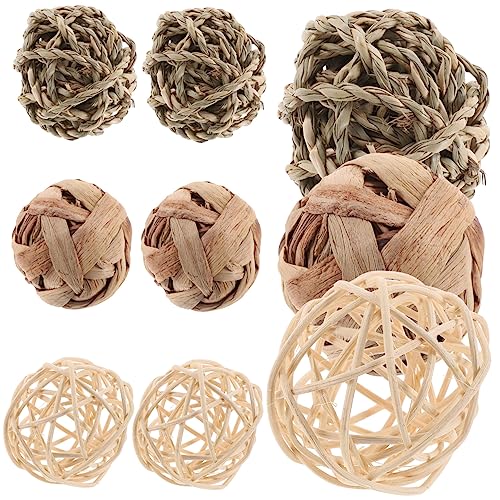 Yardwe 9stücke Teiliges Kaninchen-kauspielzeug Aus Heu Molarball Für Hamster Meerschweinchen Kleintiere Zubehör Für Beschäftigung Und Zahnpflege Langlebig Und Sicher Aus Natürlichen Yardwe 9stücke Teiliges Kaninchen-kauspielzeug Aus Heu Molarball Für Hamster Meerschweinchen Kleintiere Zubehör Für Beschäftigung Und Zahnpflege Langlebig Und Sicher Aus Natürlichen von Yardwe