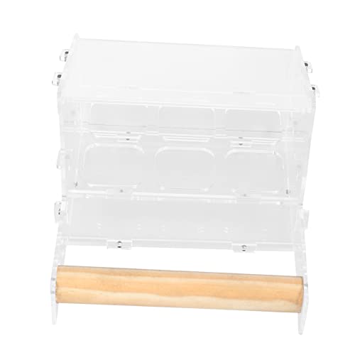 Yardwe Acrylfutterbox Im Freien Hängenden Papageifutterläder Essen Groß Vogelspielzeug Container Papageienfutter Vogelhäuschenkäfig Drinnen Vogelkäfig Für Papageien Futternapf Plastik von Yardwe