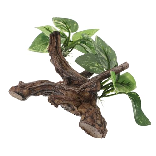 Yardwe Aquarium Resin Driftwood Höhle Naturgetreue Fischaquarium Dekoration Vielseitig für Süß Meerwasser Reptilienfreundlich Langlebiges Kunstharz Ornament für Fischbecken und Terrarien von Yardwe