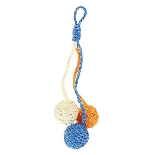 Yardwe Aus Sisalkugeln Ball Kratzerpfosten Für Innenkatzen Kratzen Katzenspiel Interaktiv Drinnen Kätzchenspielzeug Für Wohnungskatzen Kätzchen Sisal-spielzeugkatze von Yardwe