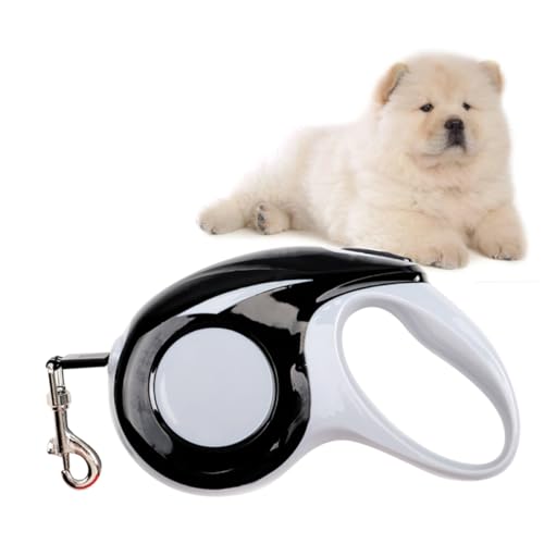 Yardwe Automatische Einziehbare Hundeleine Schwarz Ergonomischer Griff Langlebiges für Hunde und Welpentraining Komfortable Einhandbedienung für Kleine bis Mittelgroße Haustiere von Yardwe