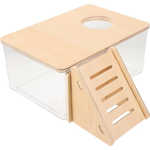 Yardwe Transparente Hamster Sandbad Box Mit Holzleiter Hygienisches Sandbad Für Hamster Rennmäuse Und Kleine Nager Leicht Zu Reinigende Badewanne Für Gesunde Pflege Und Spielspaß Yardwe Transparente Hamster Sandbad Box Mit Holzleiter Hygienisches Sandbad Für Hamster Rennmäuse Und Kleine Nager Leicht Zu Reinigende Badewanne Für Gesunde Pflege Und Spielspaß von Yardwe