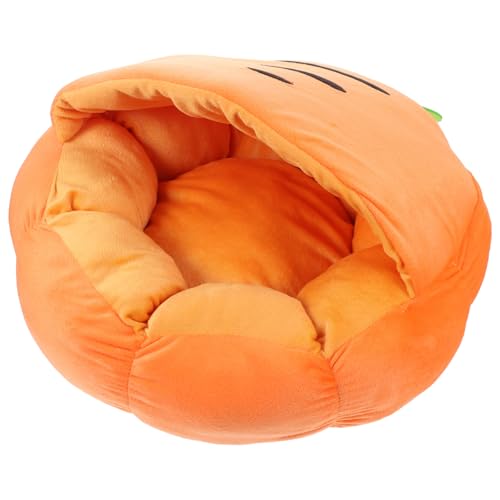 Yardwe Beheizbares Hundebett Katzenbett Für Kleine Haustiere Waschbare Bequeme Haustiermatte Im Karotten Design Für Winter von Yardwe