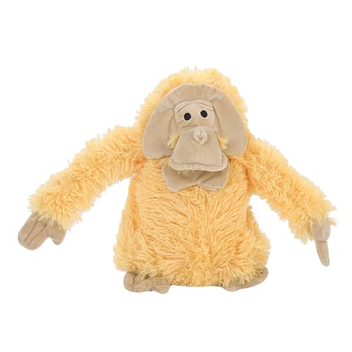 Yardwe Bissbeständiges Plüsch Gorilla Form Pädagogisches Lernspielzeug Für Haustiere Kuscheltier Für Zahnreinigung Und Kauen Gelb von Yardwe