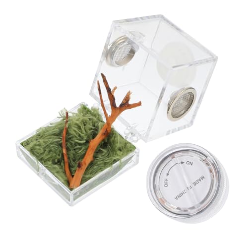 Yardwe 2stücke Jumping Spider Habitat Box Mit Lampe Kleines Terrarium Zur Zucht Und Aufbewahrung Von Springspinnen Fütterungsöffnung Und Einfacher Für Spinnenliebhaber Yardwe 2stücke Jumping Spider Habitat Box Mit Lampe Kleines Terrarium Zur Zucht Und Aufbewahrung Von Springspinnen Fütterungsöffnung Und Einfacher Für Spinnenliebhaber von Yardwe