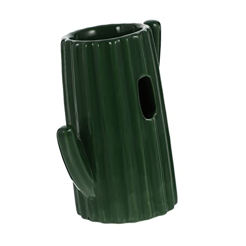 Yardwe Cactus Flaschenhalter Hamster Nagetier Wasserflaschen Taube Röhren Filter Zwinger Haustier Hund Käfig Zubehör Für Einsiedlerkrebse Heu Hase Gestell Schüssel Kaninchen Green Keramik von Yardwe