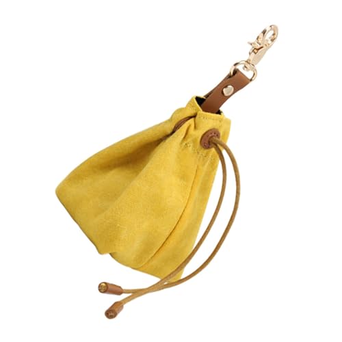 Yardwe Canvas Hundebehandlungstasche Für Snacks Leckerlitasche Mit Haken Design Für Hundetraining Im Freien Auffälligem Gelb Für Einfache Handhabung Und Nutzung von Yardwe