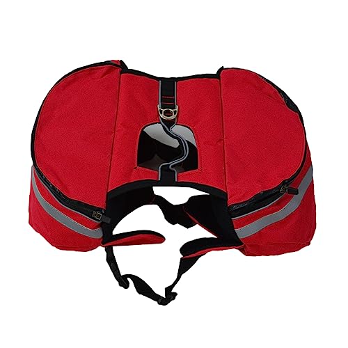 Yardwe Hundegeschirr-Rucksack Für Outdoor-aktivitäten Atmungsaktives Wasserdichtes Design Mit Seitlichen Taschen Für Snacks Und Zubehör Für Reisen Camping Und Wandern Rot Yardwe Hundegeschirr-Rucksack Für Outdoor-aktivitäten Atmungsaktives Wasserdichtes Design Mit Seitlichen Taschen Für Snacks Und Zubehör Für Reisen Camping Und Wandern Rot von Yardwe
