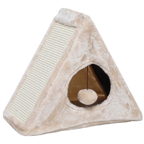 Yardwe Elegantes Funktionales Katzennestbett Haustier-dreieckszelt Kratzbaum Faltbares Katzenhaus Haustierunterschlupf Yardwe Elegantes Funktionales Katzennestbett Haustier-dreieckszelt Kratzbaum Faltbares Katzenhaus Haustierunterschlupf von Yardwe