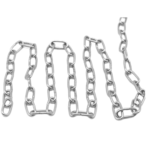 Yardwe Edelstahlkette Rundglied Haustier Zugkette Schwerlastkette für Hundetraining und Industrie Hebekette Sicher und Rostfrei von Yardwe