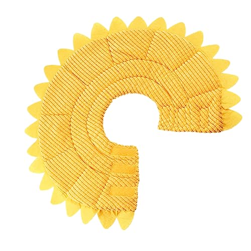 Yardwe Sonnenblumen-halskreis Aus Polyester Für Haustiere Anti-Biss-verletzungen Für Hunde Und Bei Verletzungen Hautausschlägen Und Operationen von Yardwe