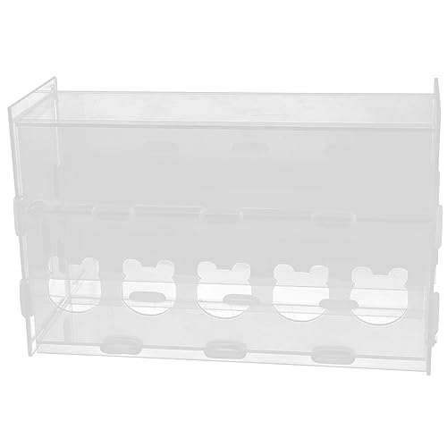 Yardwe 5löcher Hühnerfutterautomat Transparente Automatische Futterbox Für Geflügel Aus Stabilem Platzsparendes Design Für Haustiere Und Professionelle Nutzung von Yardwe