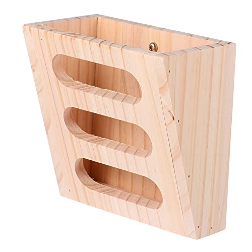 Yardwe Grasständer aus Holz Kaninchenspielzeug Kaninchen Heu Hase Kaninchenfutter Essen meerschweinchen heu Futterkrippe Futterstelle für Kaninchen Futterspender hölzern von Yardwe