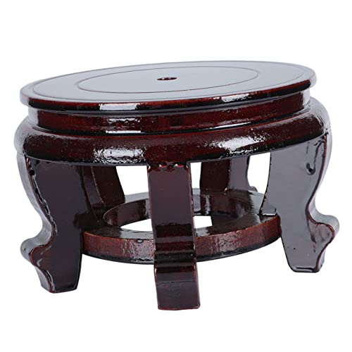 Yardwe Holz Blumentopf Basis Vase Ständer Display Stand Topf für Buddha Statue Yardwe Holz Blumentopf Basis Vase Ständer Display Stand Topf für Buddha Statue von Yardwe
