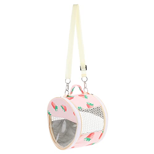 Yardwe Hamster Aus Tasche Reisetaschen Haustiertragetasche Weich Reisen Träger Klein Reisetasche Für Meerschweinchen Ratte Chinchilla-Tasche Mäuse Tasche Hamstertasche Segeltuch Rosa von Yardwe