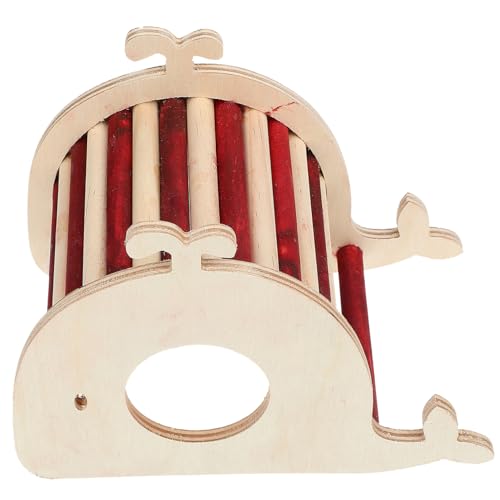 Yardwe Hamster Holzhaus Mit Hamsterhütte Aus Holz Versteck Und Spielplatz Für Nagetiere Für Ganzjährigen Einsatz Dekoration Und Zahnpflege Für Kleine von Yardwe